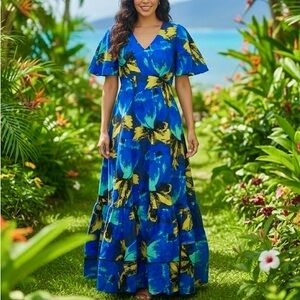 Christopher John Rogers Target Floral Tiered Puff Sleeve Dress size 6